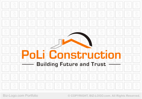 Logo Design Video on Building Construction Logo Gif