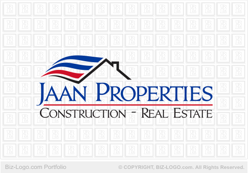 Home Design on Logo Design House Flag Construction Realty Logo