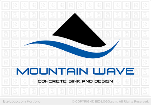 Logo Design Mountain on Mountain Wave Logo Gif