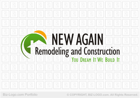 Logo Design Process on Remodelling Construction Logo Gif