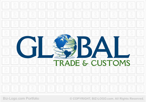 Logo Design Globe on Logo Design  Trade Custom Globe Logo