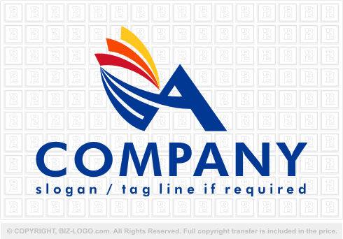 Logo 591: Letter A and Rainbow Logo