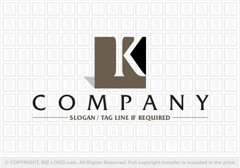 Logo 1231: Formal Letter K Logo