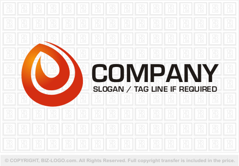 Logo 1324: Letter O Flame Logo