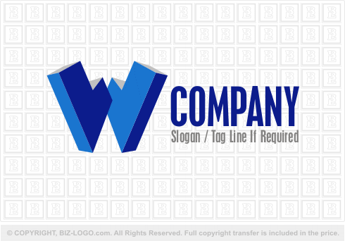 Logo 2109: 3D letter W Logo