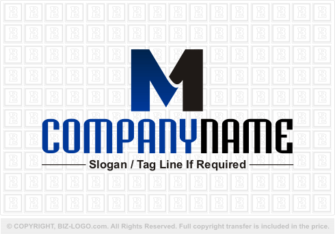 Logo 1251: Simple Letter M Logo
