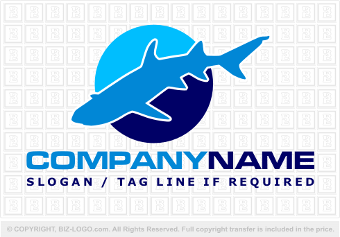 Logo 1872: Shark Silhouette Logo