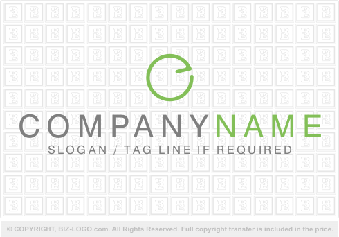 Logo 760: Simple Green Letter E Logo