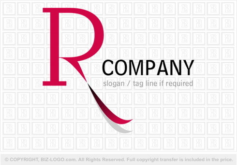 Logo 1467: R Ribbon Logo