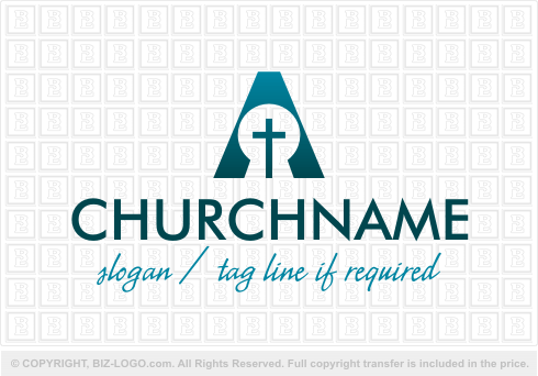 Logo 1071: Letter A Church Logo