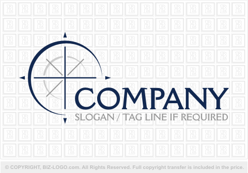 Logo 387: Simple Compass Logo