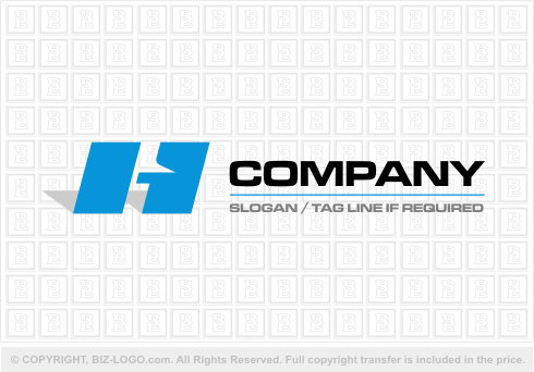 Logo 1000: Blue Letter H Logo