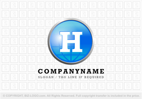 Logo 987: Letter H and Blue Globe Logo