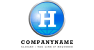 Letter H and Blue Globe Logo