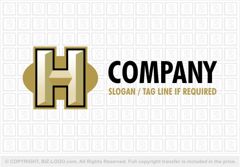 Logo 998: 3D Letter H Logo