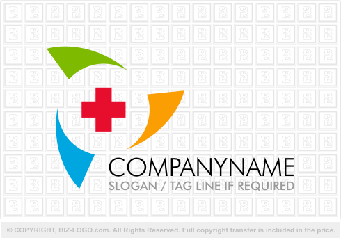 Logo 1386: Medical Cross Rainbow Logo