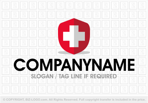 Logo 1381: Simple Red Cross Logo