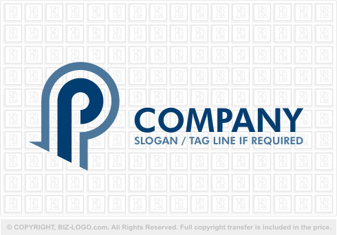 Logo 1397: Simple Letter P Logo