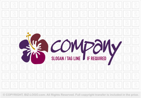 Logo 2159: Purple Flower Logo