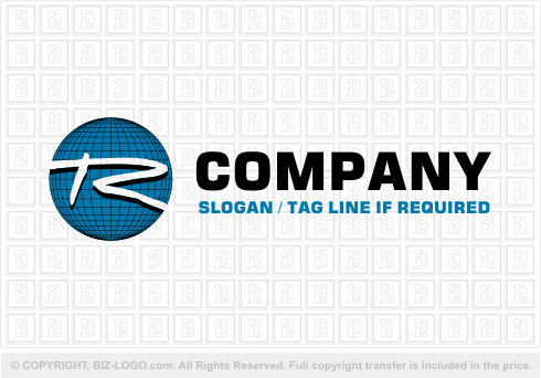 Logo 1461: Blue dot Letter R Logo