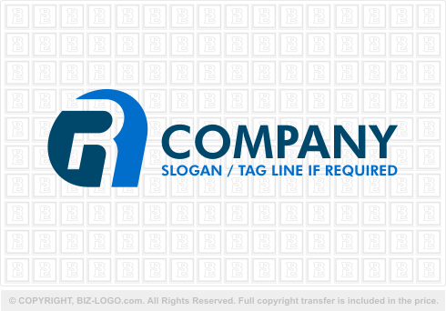 Logo 1468: Letter R Negative Space Logo