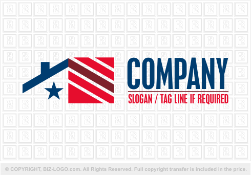 Logo 885: US Flag House Logo