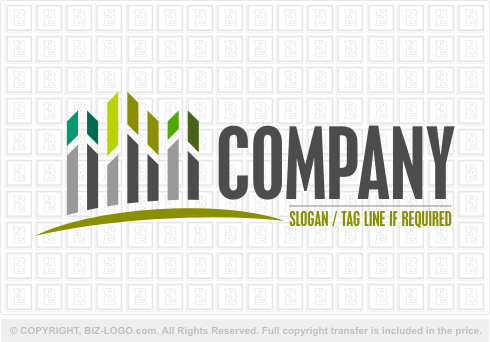 Logo 950: Tall Green Building Logo