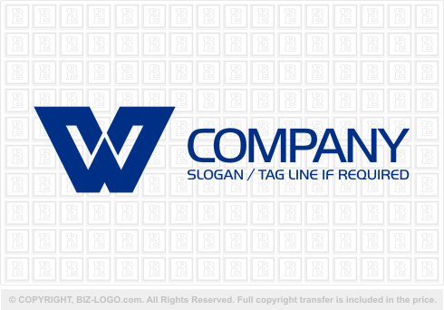 Logo 2108: Simple Letter W Logo