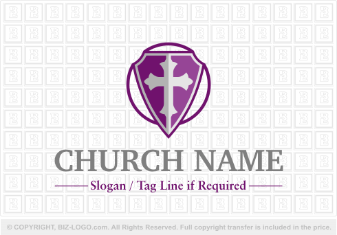 Logo Design Guarantee on Pre Designed Logo 2492  Christian Shield Logo