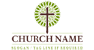 Decorative Tree and Cross Logo