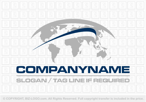 Pre-designed logo 2338: Globe Map Logo