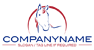 Logo with a Horse and Semi-Circle