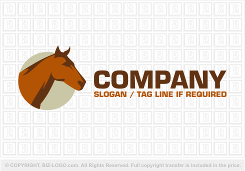 Logo 2439: Logo of a Brown Horse