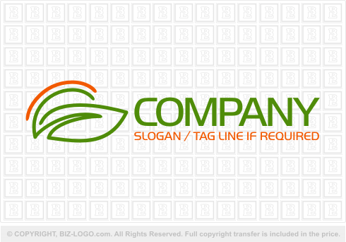 Logo 1608: Leaf Landscape Logo