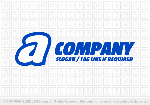 Logo 1572: Simple Blue Letter A Logo