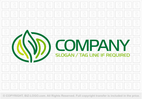 Logo 2212: Oval Shaped Leaves Logo