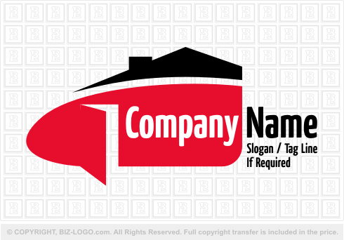 Logo 2364: Red and Black Real Estate Logo