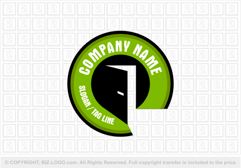 Logo 2366: Real Estate Logo with an Open Door Design