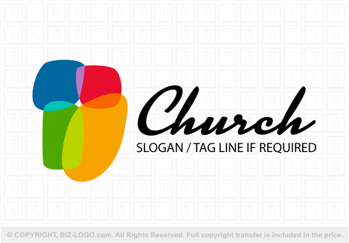 Logo 3100: Colorful Church Logo
