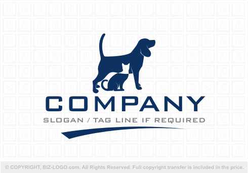 Logo 3483: Dog and Cat Silhouettes Logo