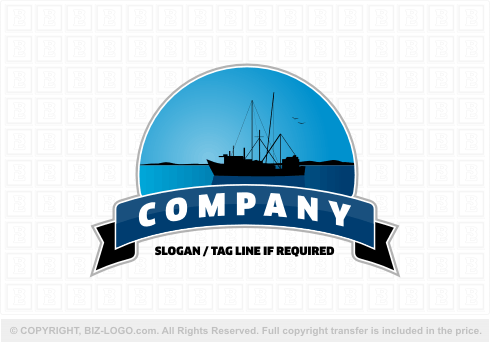 Logo 3210: Fishing Trawler Logo