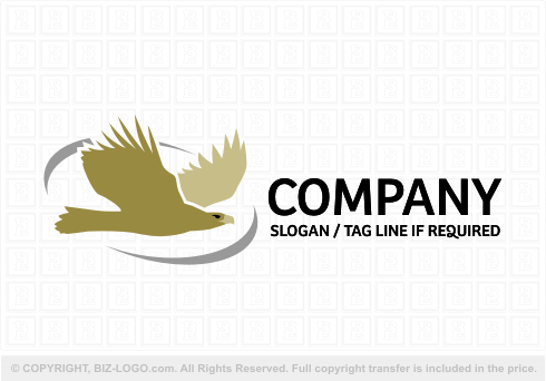 Logo 3352: Golden Eagle Flying Logo