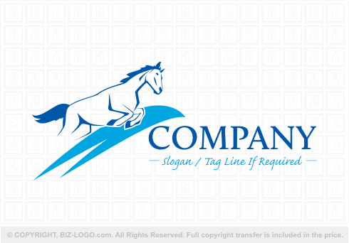 Logo 3298: Jumping Horse Logo Design