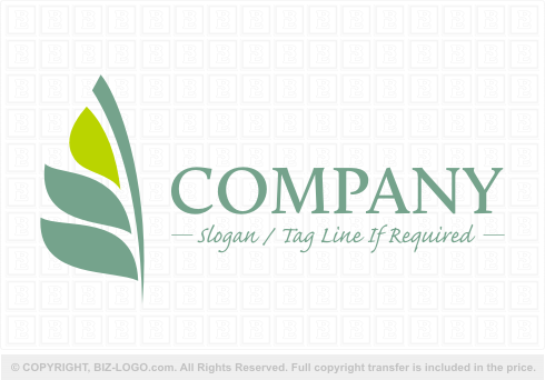 Logo 2727: Simple Leaves Logo