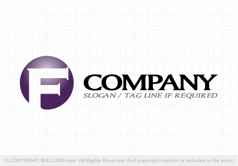 Logo 3004: White on Purple F Logo