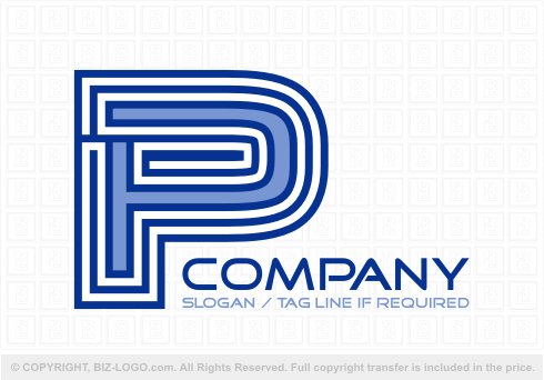 Logo 2692: Letter P Maze Logo