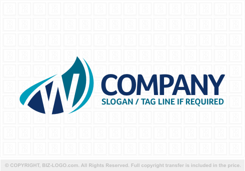 Logo 3345: Letter W Water Logo