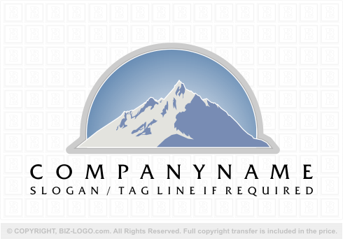 Logo 2684: Detailed Mountain Logo