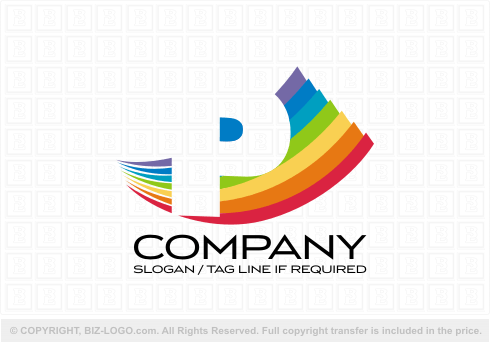 Logo 3528: Letter P and Rainbow Logo