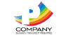 Letter P and Rainbow Logo
